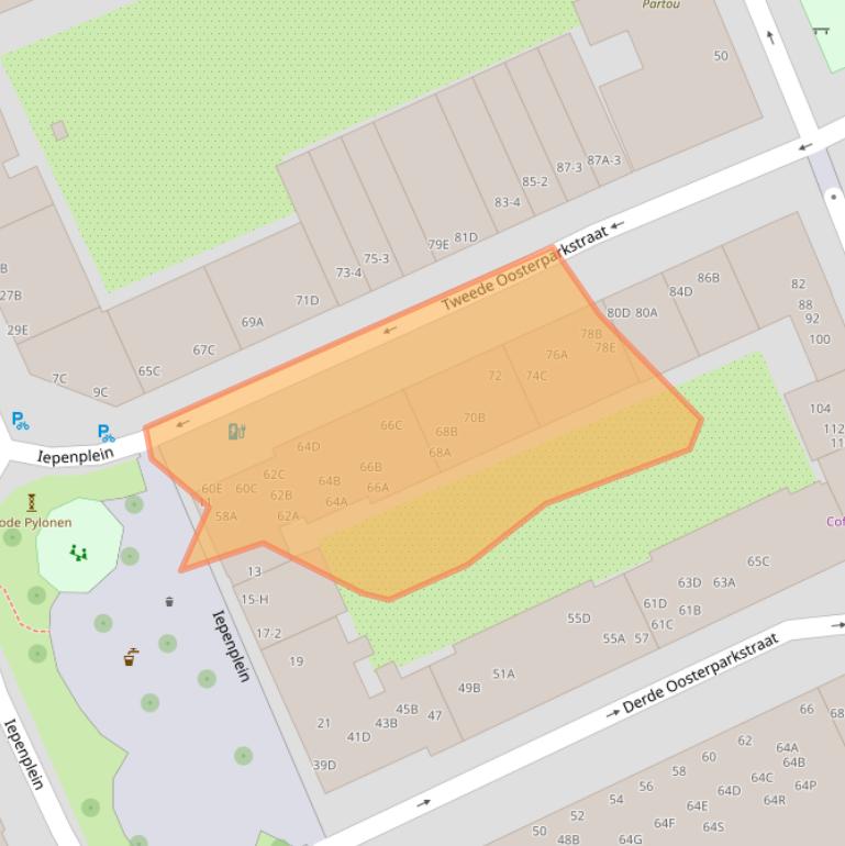 Kaart van postcodegebied 1091JG.