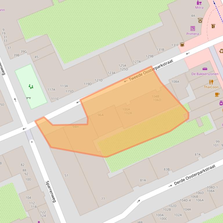 Kaart van postcodegebied 1091JJ.