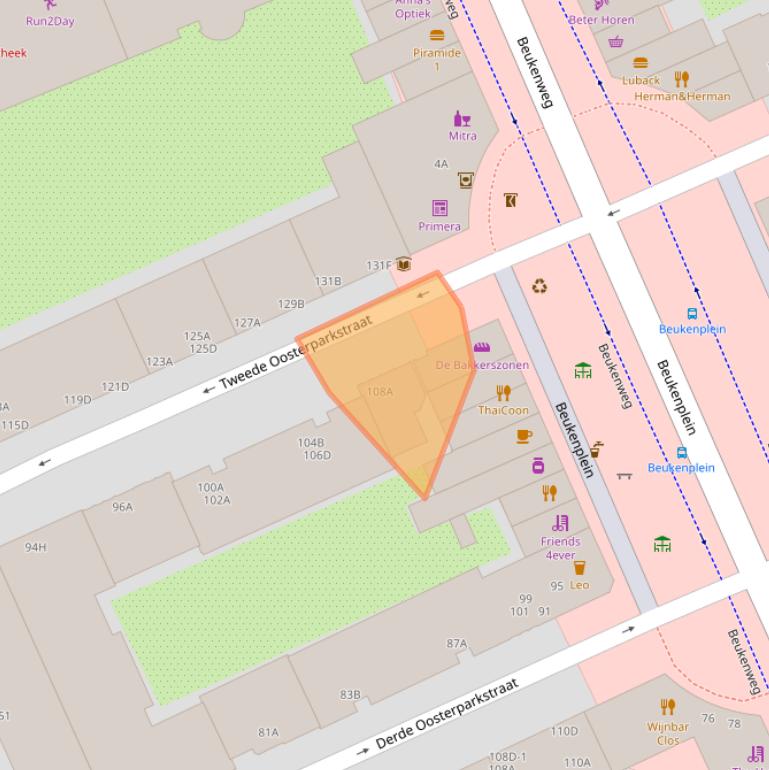 Kaart van postcodegebied 1091JK.