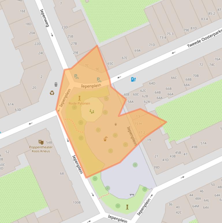 Kaart van postcodegebied 1091JN.