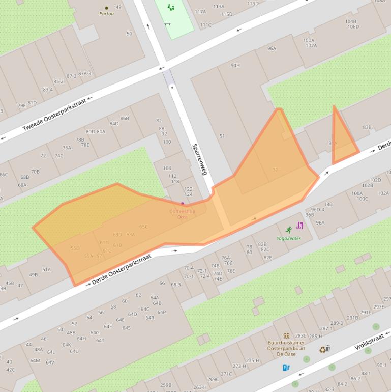 Kaart van postcodegebied 1091JV.