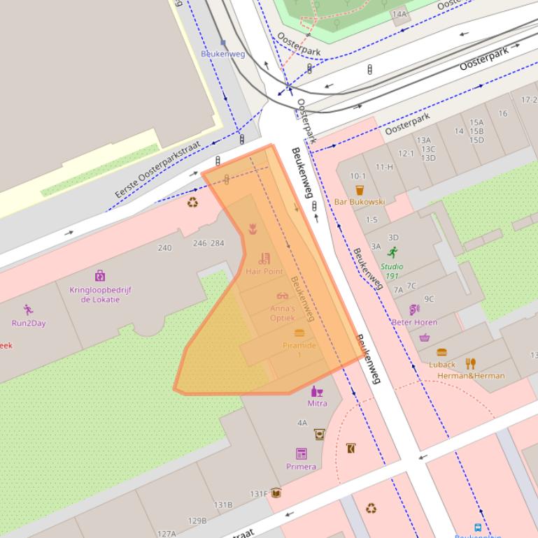 Kaart van postcodegebied 1091KD.