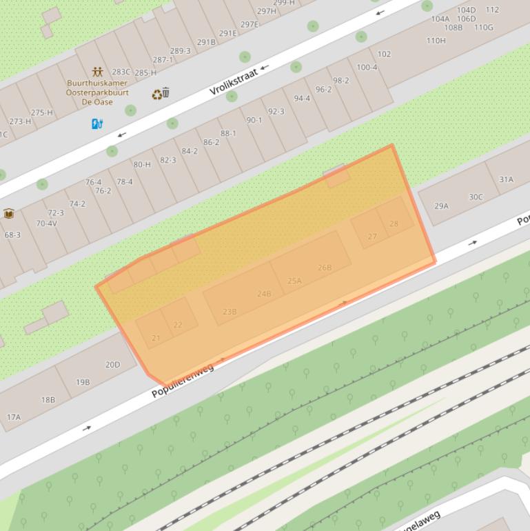 Kaart van postcodegebied 1091KL.