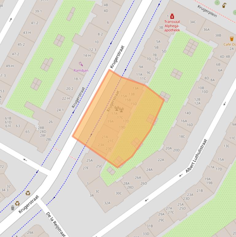 Kaart van postcodegebied 1091LC.