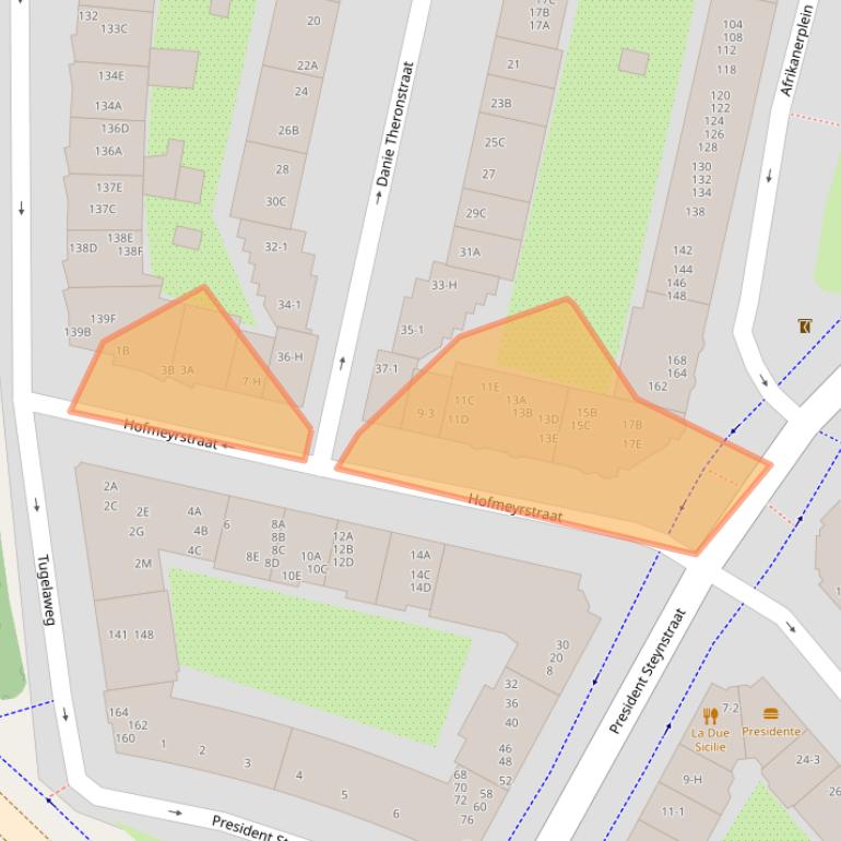Kaart van postcodegebied 1091LV.