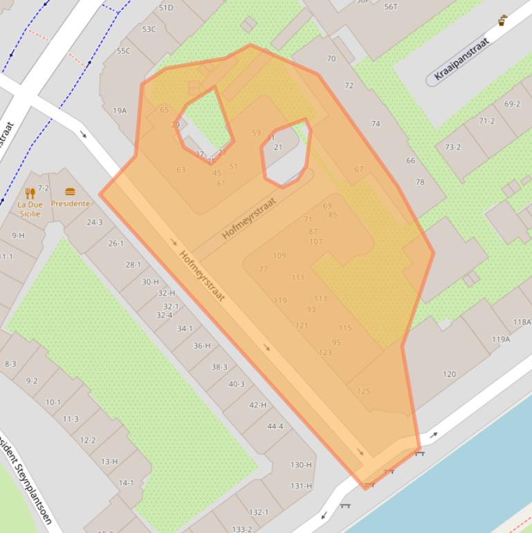 Kaart van postcodegebied 1091LX.