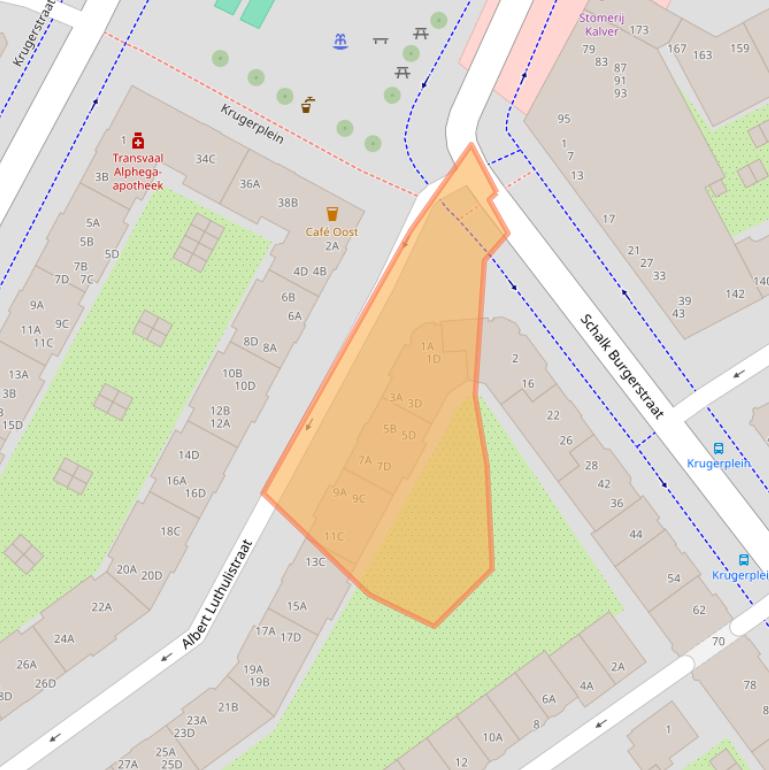 Kaart van postcodegebied 1091NP.