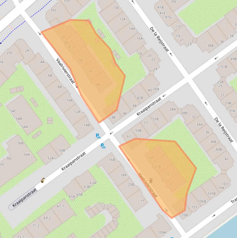 Kaart van postcodegebied 1091PC.