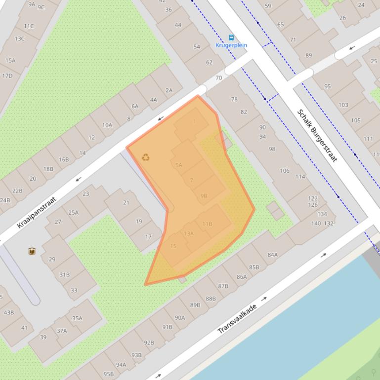 Kaart van postcodegebied 1091PE.