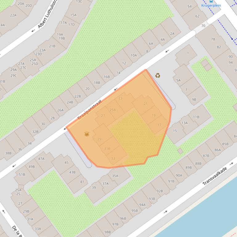 Kaart van postcodegebied 1091PG.