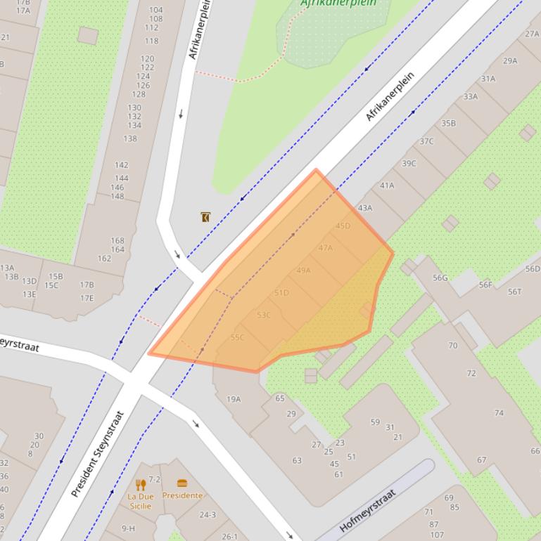 Kaart van postcodegebied 1091PS.