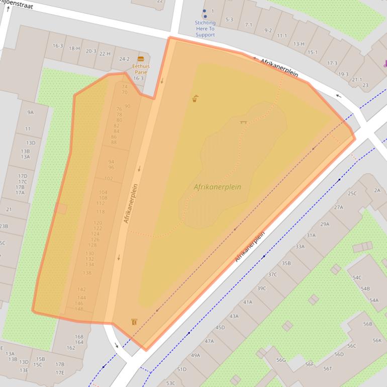 Kaart van postcodegebied 1091PW.