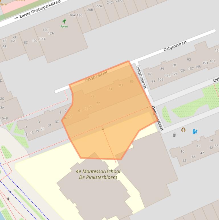 Kaart van postcodegebied 1091RB.