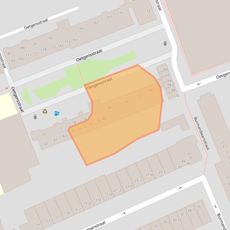 Kaart van postcodegebied 1091RG.