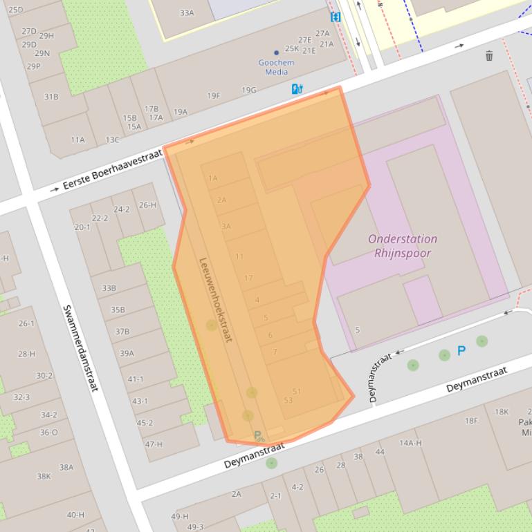 Kaart van postcodegebied 1091RX.