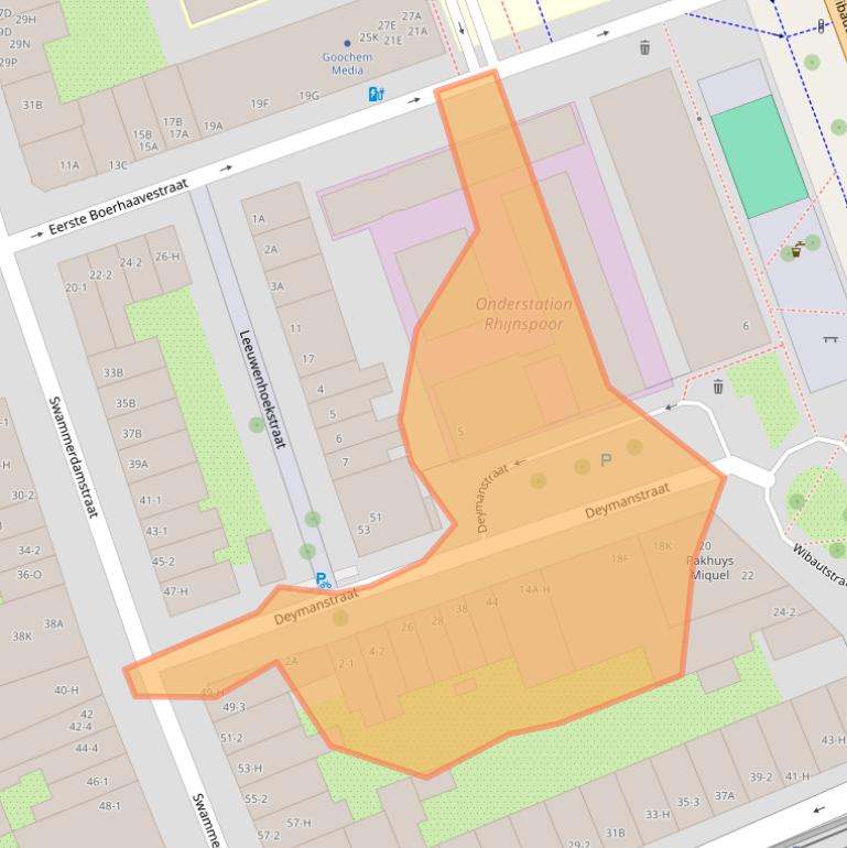 Kaart van postcodegebied 1091SE.