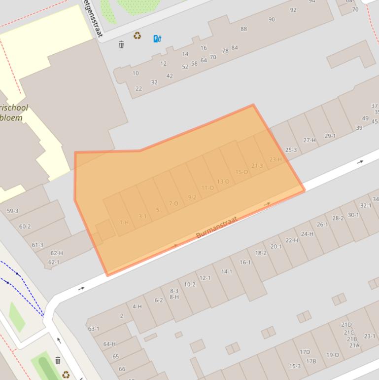 Kaart van postcodegebied 1091SG.