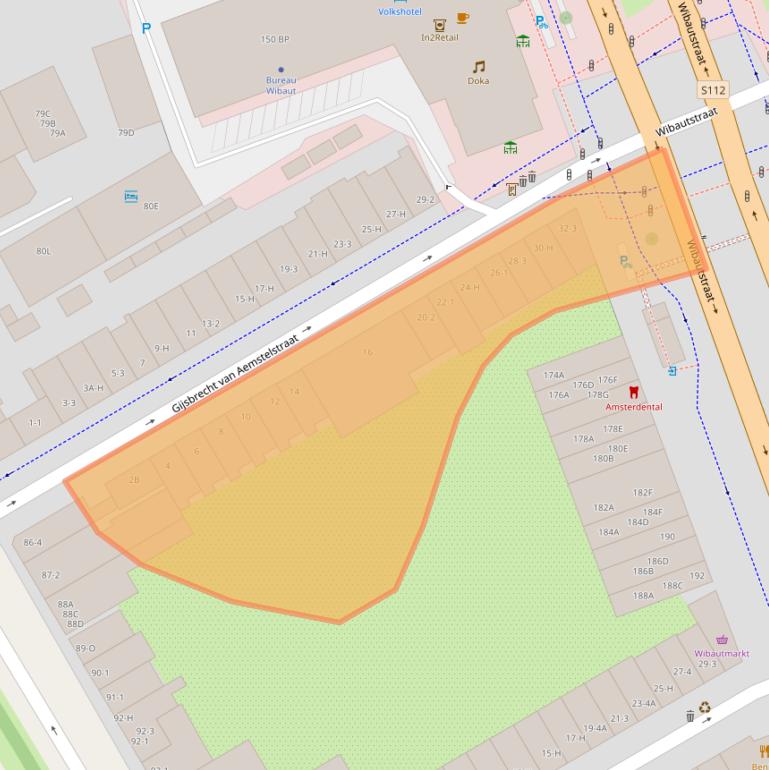 Kaart van postcodegebied 1091TC.