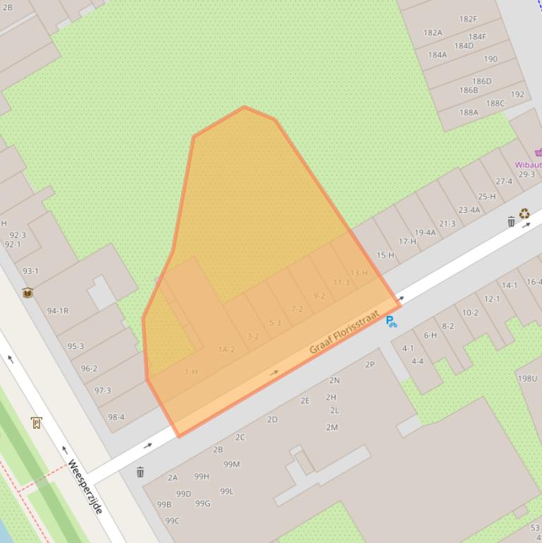 Kaart van postcodegebied 1091TD.