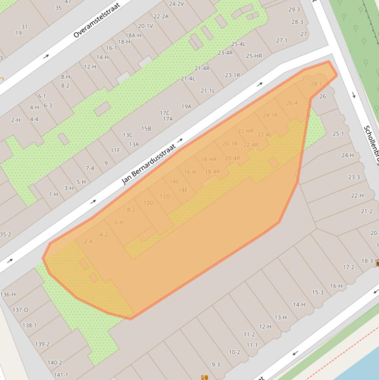 Kaart van postcodegebied 1091TT.