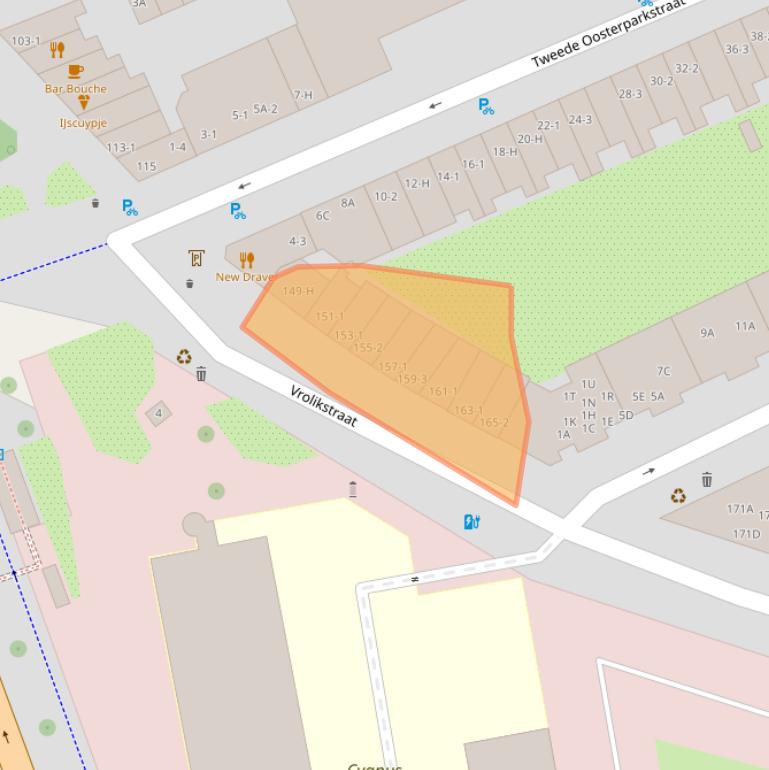 Kaart van postcodegebied 1091TV.