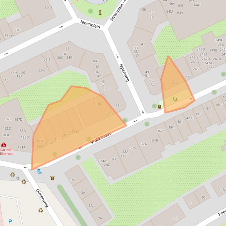 Kaart van postcodegebied 1091TX.