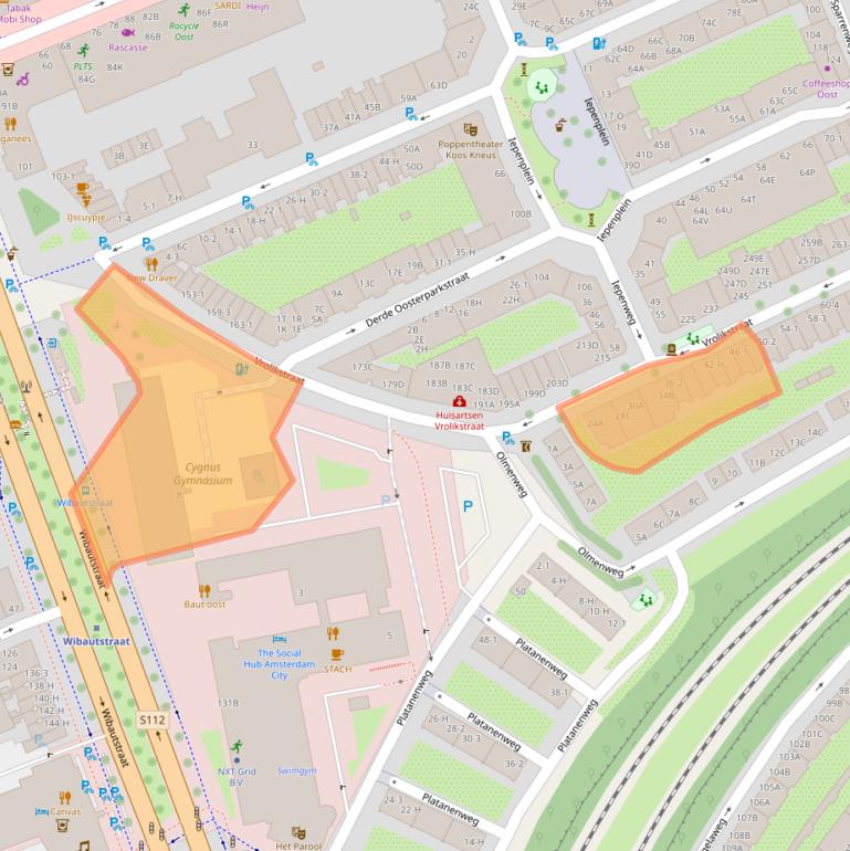 Kaart van postcodegebied 1091VG.