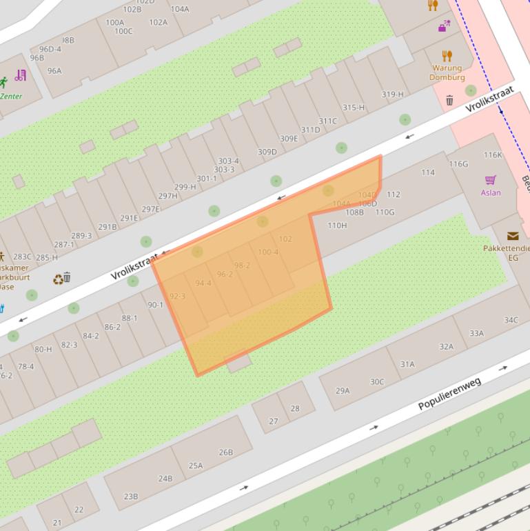 Kaart van postcodegebied 1091VK.