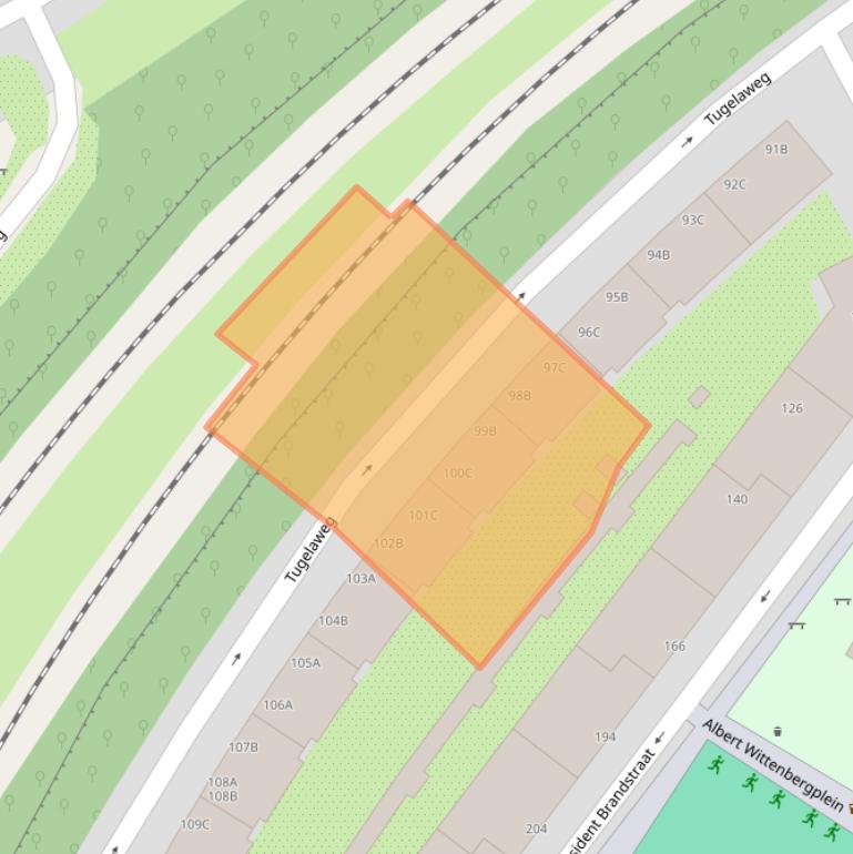 Kaart van postcodegebied 1091VR.