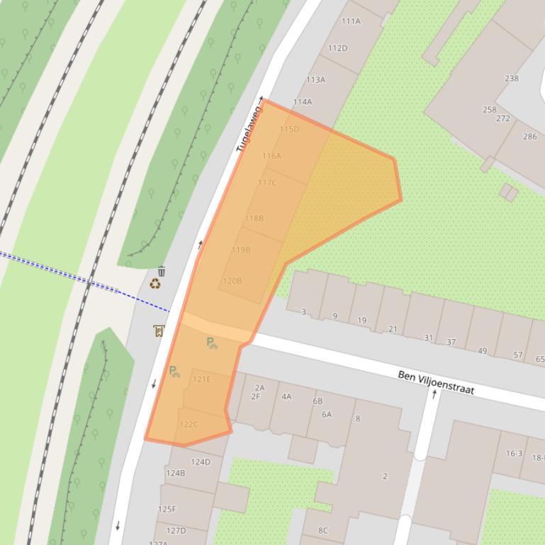 Kaart van postcodegebied 1091VV.