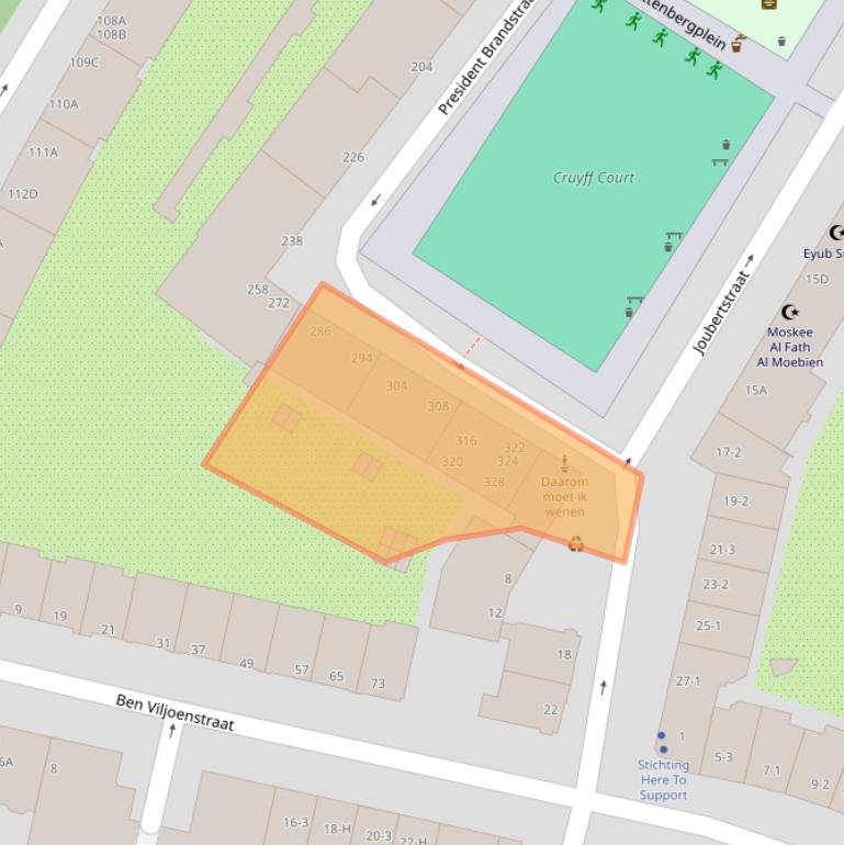 Kaart van postcodegebied 1091WS.