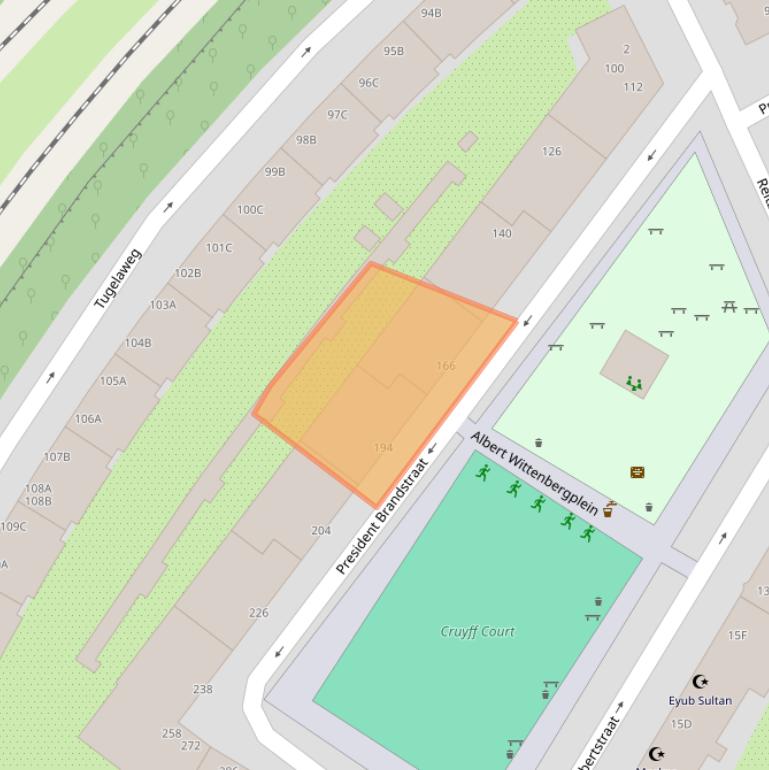 Kaart van postcodegebied 1091WV.