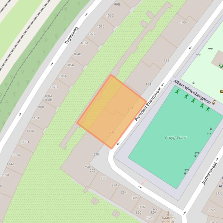 Kaart van postcodegebied 1091WX.