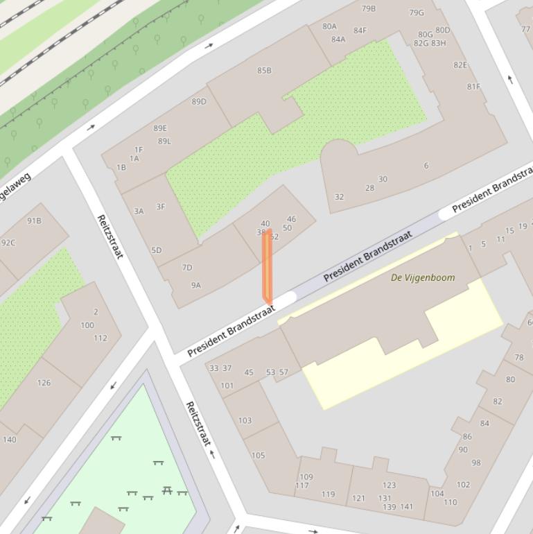 Kaart van postcodegebied 1091XK.