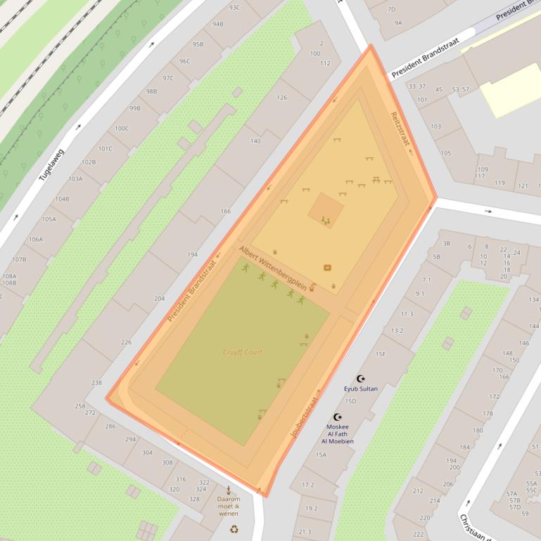 Kaart van postcodegebied 1091XL.