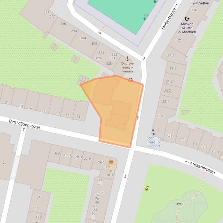 Kaart van postcodegebied 1091XP.