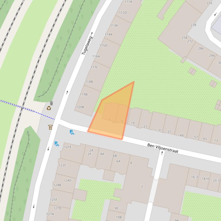 Kaart van postcodegebied 1091XR.