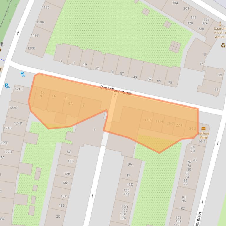 Kaart van postcodegebied 1091XT.