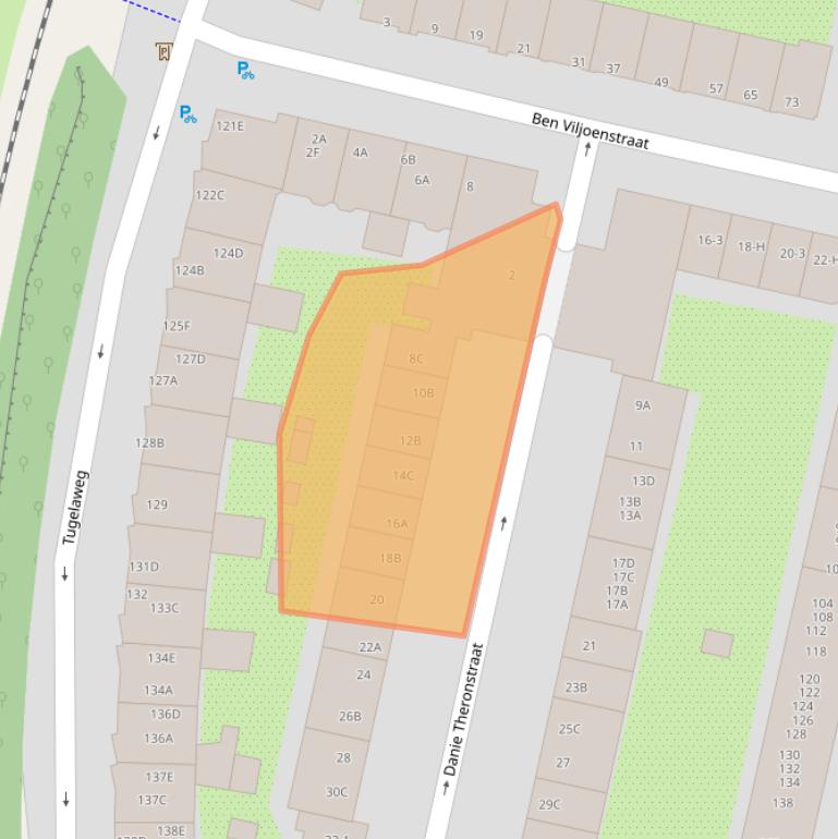 Kaart van postcodegebied 1091XX.