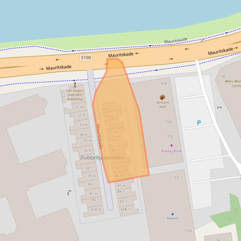 Kaart van postcodegebied 1092AC.