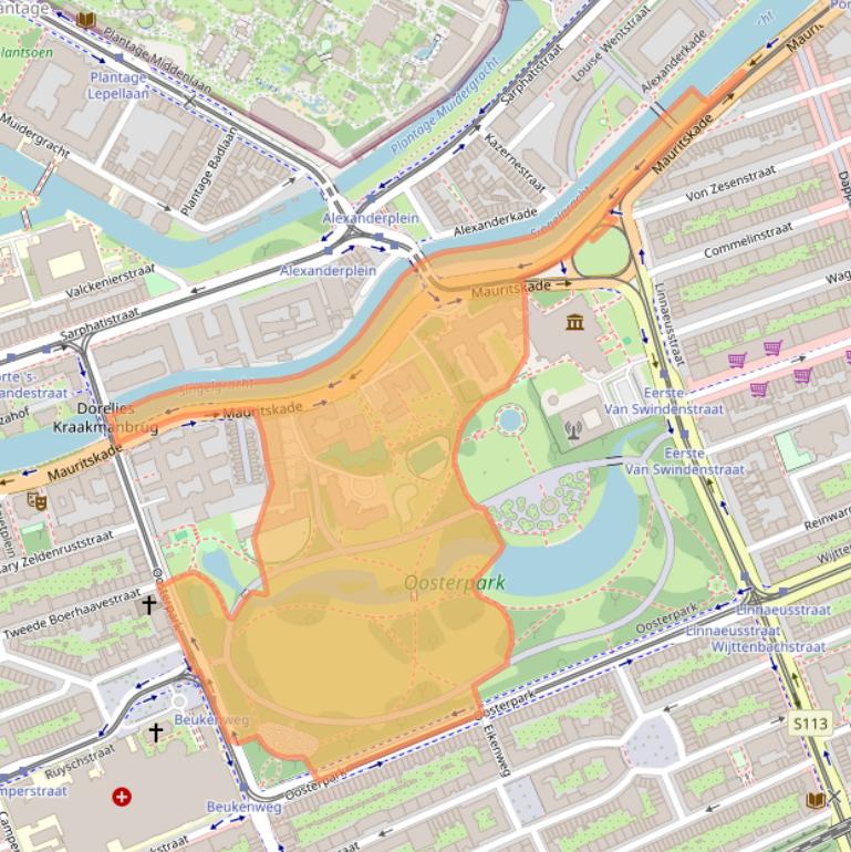 Kaart van postcodegebied 1092AD.