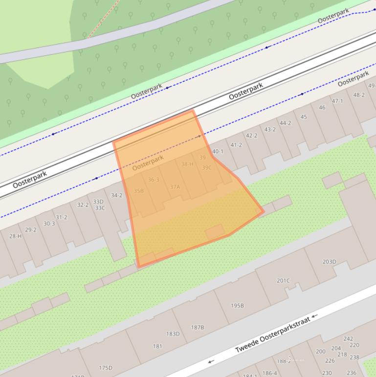 Kaart van postcodegebied 1092AL.