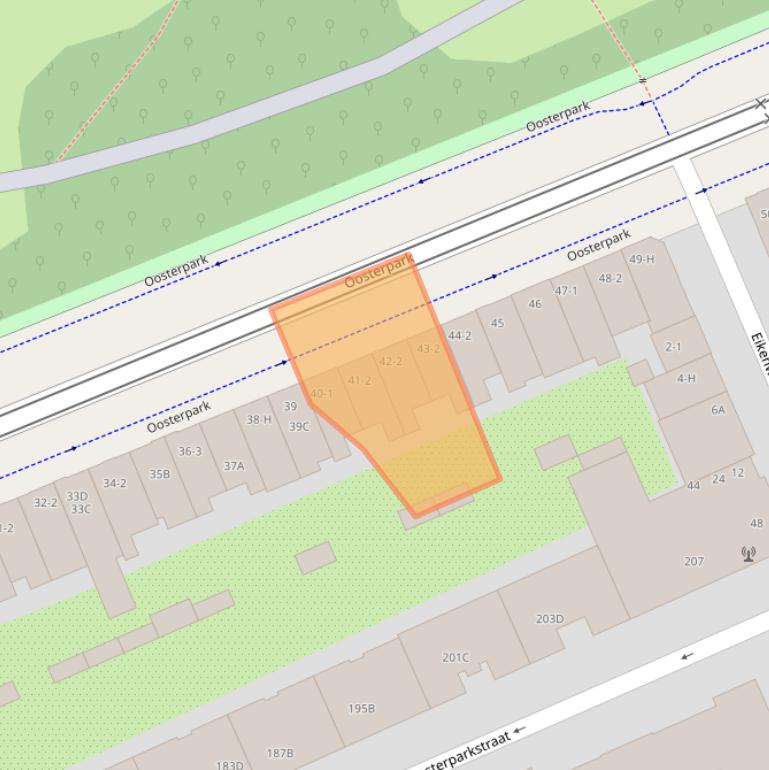 Kaart van postcodegebied 1092AM.