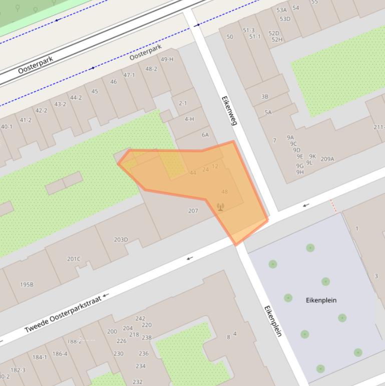 Kaart van postcodegebied 1092CA.