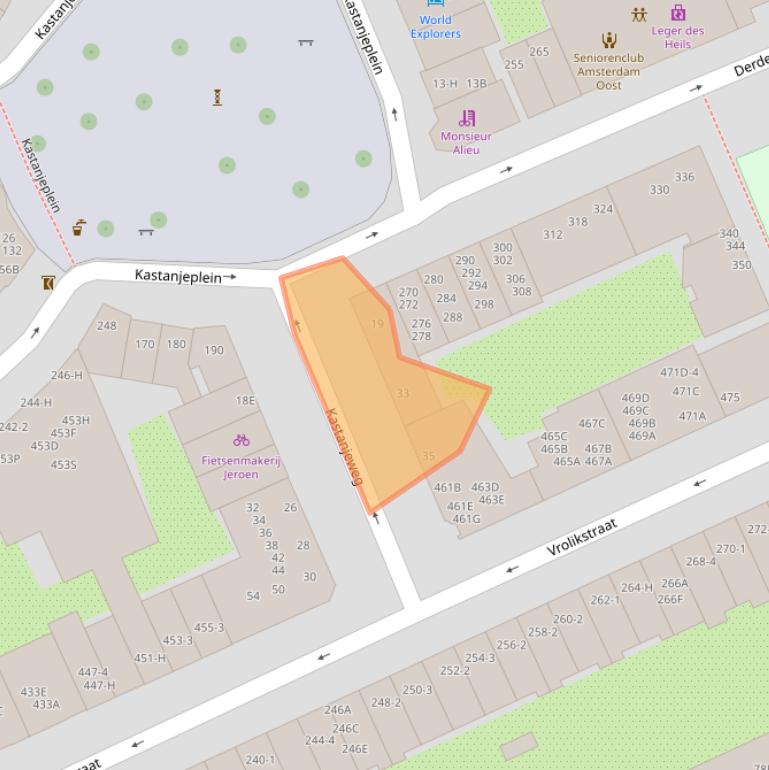 Kaart van postcodegebied 1092CD.