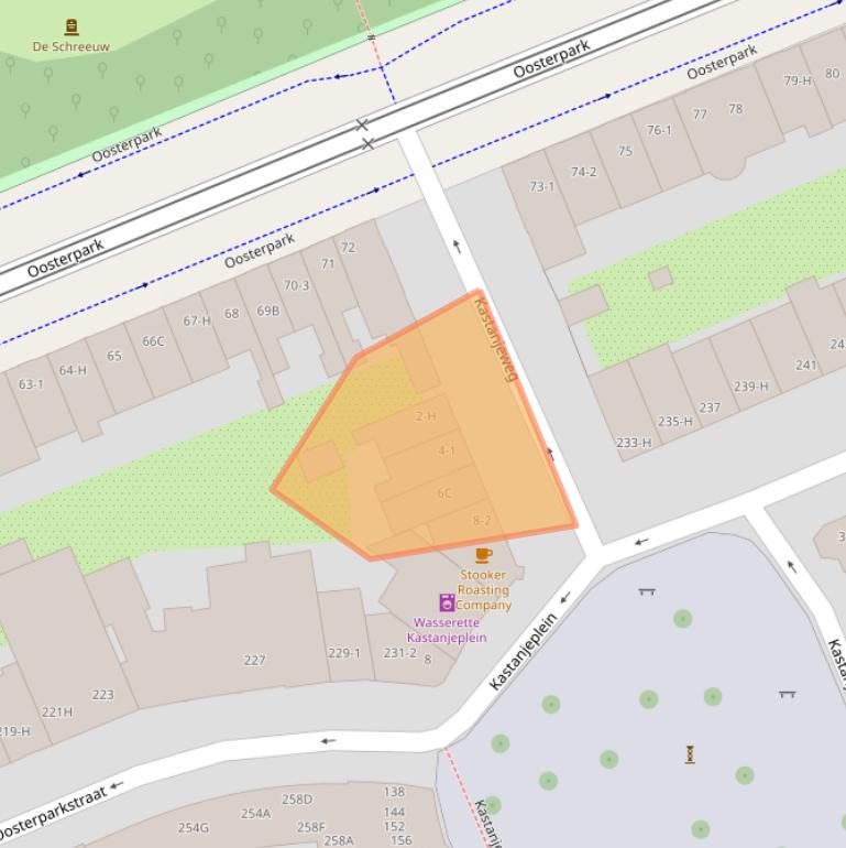 Kaart van postcodegebied 1092CE.