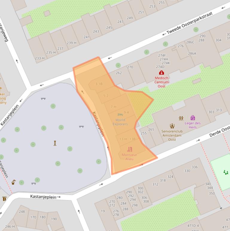 Kaart van postcodegebied 1092CH.