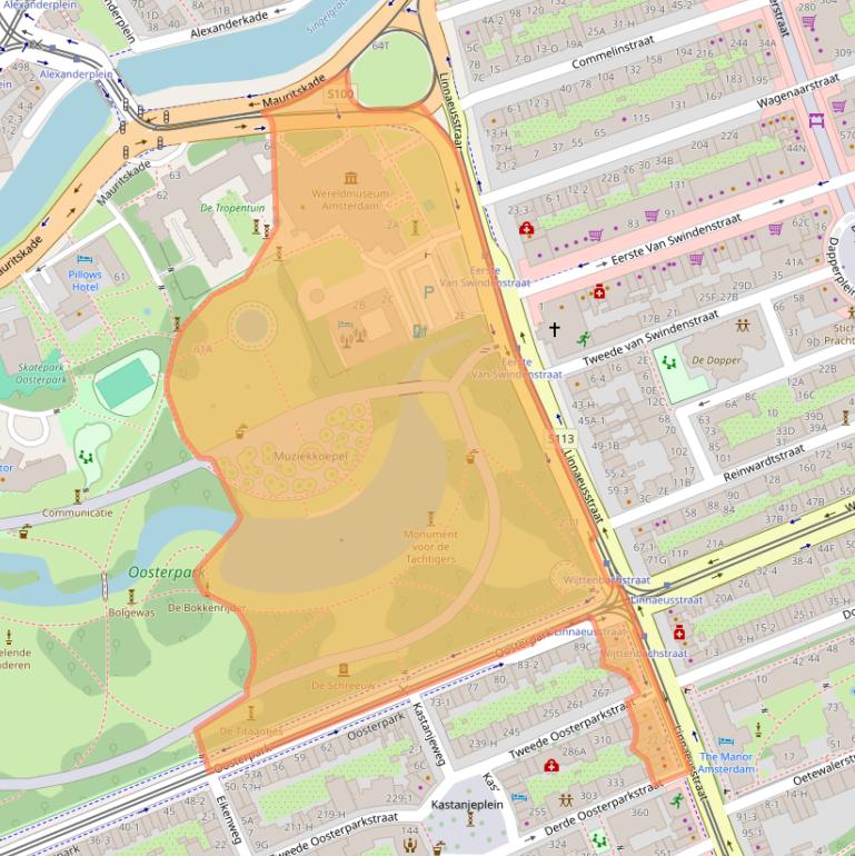 Kaart van postcodegebied 1092CK.