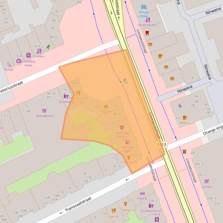 Kaart van postcodegebied 1092CP.