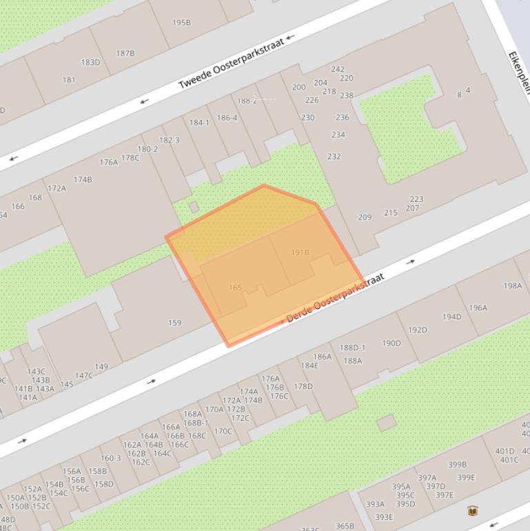 Kaart van postcodegebied 1092CX.